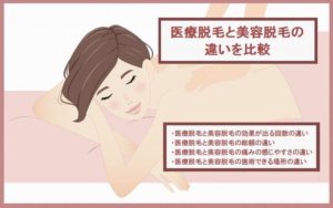 医療脱毛と美容脱毛の違いを比較