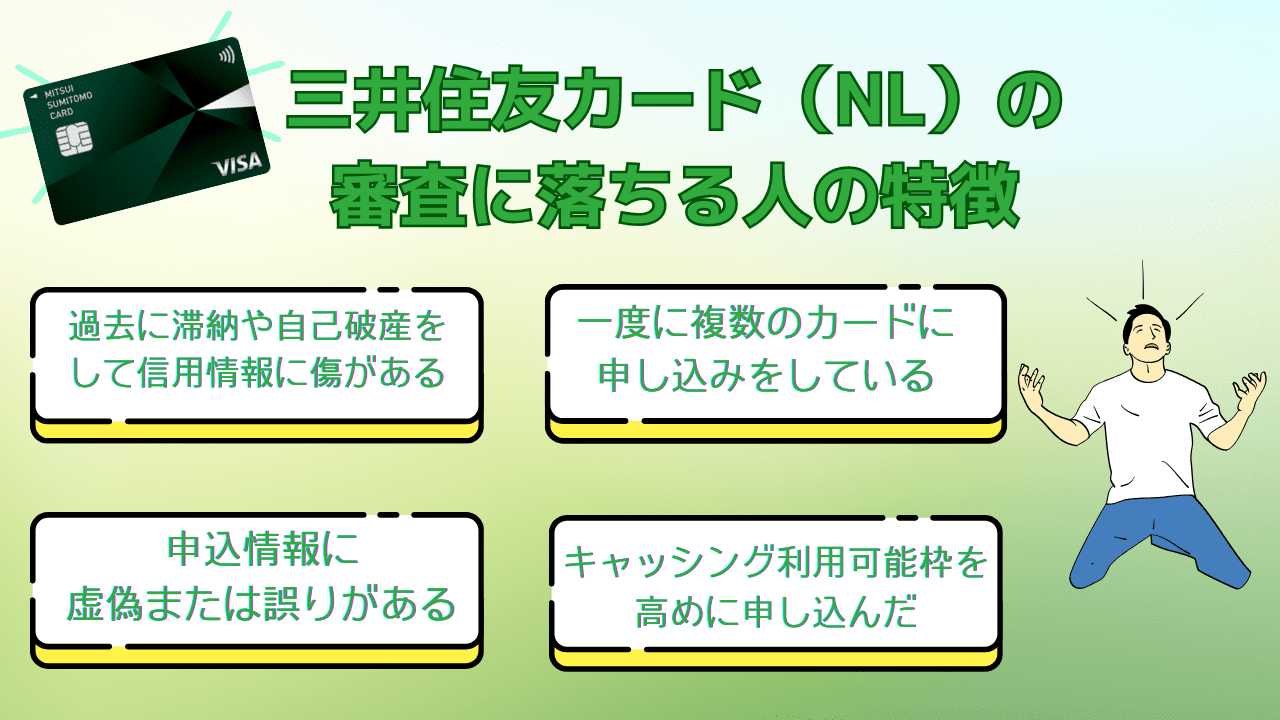 三井住友カード（NL）の審査落ちする人の特徴❗️審査難易度が厳しい理由と審査結果が来ない場合の対処法 | CHOOSENER＋